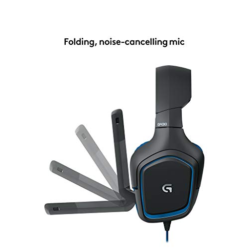 Logitech G430 - Auriculares Gaming (para PC, Xbox One, PS4 y Switch) Color Negro y Azul