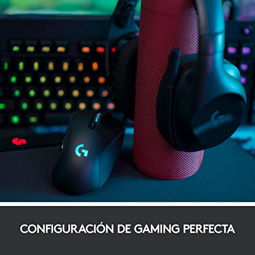 Logitech G703 LIGHTSPEED Ratón Gaming Inalámbrico, Captor HERO 25K, 25,600 DPI, Pesos Ajustables, 6 Botones Programables, Memoría Integrada, POWERPLAY-compatibile, PC/Mac - Negro
