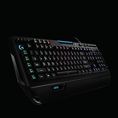 Logitech G910 Orion Spectrum, Teclado Gaming Mecánico, Retroiluminación RGB LIGHTSYNC, Teclas Táctiles Romer-G, 9 Teclas G Programables, Tecnología de pantalla dual Arx, Disposición QWERTY US - Negro