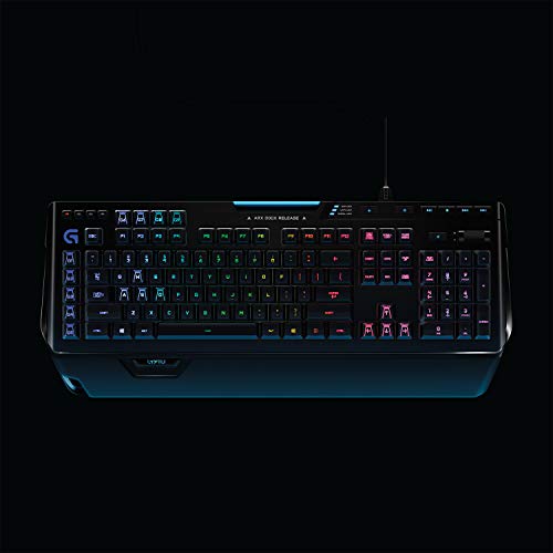 Logitech G910 Orion Spectrum Teclado Gaming Mecánico Retroiluminado, RGB LIGHTSYNC, Romer-G Táctil,9 Teclas G, Segunda Pantalla Arx, Disposición QWERTZ Escandinavo, Negro