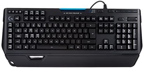 Logitech G910 Orion Spectrum Teclado Gaming Mecánico Retroiluminado, RGB LIGHTSYNC, Romer-G Táctil,9 Teclas G, Segunda Pantalla Arx, Disposición QWERTY Inglés, Negro