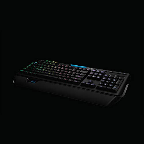 Logitech G910 Orion Spectrum Teclado Gaming Mecánico Retroiluminado, RGB LIGHTSYNC, Romer-G Táctil,9 Teclas G, Segunda Pantalla Arx, Disposición QWERTZ Escandinavo, Negro