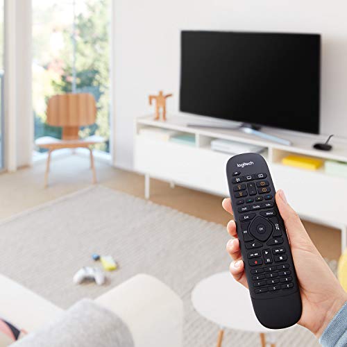 Logitech Harmony Companion Control Remoto a Distancia para SKY, Apple TV, fireTV, Alexa, Roku, Netflix, Sonos and Smart Home, Fácil Configuración LG/Samsung/Sony/Hisense/Xbox/PS4 , Negro