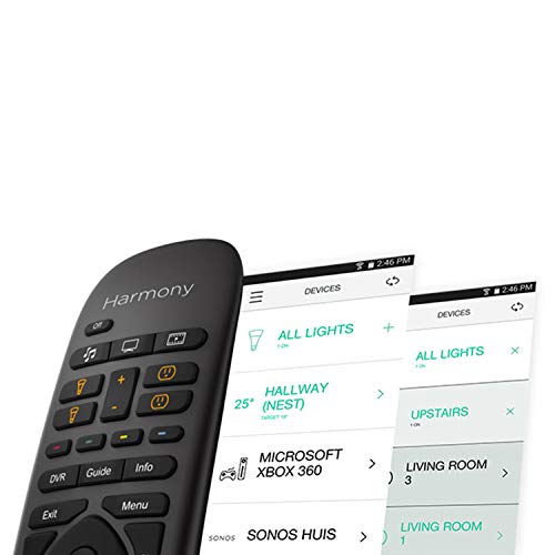 Logitech Harmony Companion Control Remoto a Distancia para SKY, Apple TV, fireTV, Alexa, Roku, Netflix, Sonos and Smart Home, Fácil Configuración LG/Samsung/Sony/Hisense/Xbox/PS4 , Negro