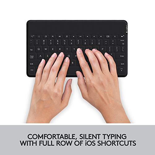 Logitech Keys-To-Go Teclado Inalámbrico Bluetooth para iPhone, iPad, Apple TV, Disposición QWERTY Inglés Reino Unido , Negro