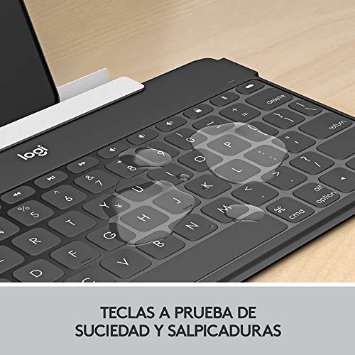 Logitech Keys-To-Go Teclado Inalámbrico Bluetooth para iPhone, iPad, Apple TV, ligero, Ultraportátil, Disposición QWERTY Español, Negro