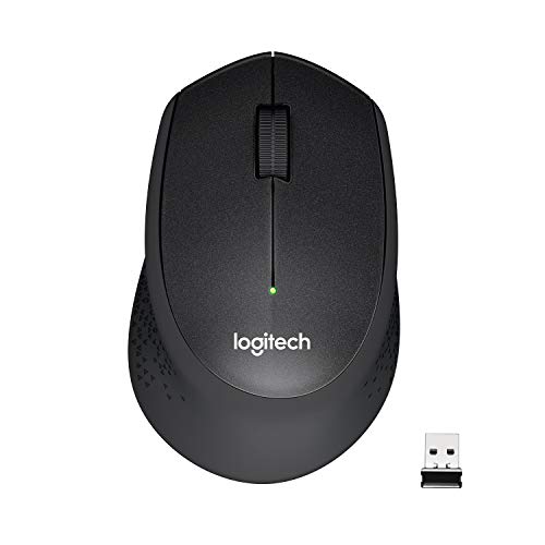Logitech M330 Silent Plus Ratón Inalámbrico, 2,4 GHz con Nano-Receptor USB, Seguimiento 1000 DPI, 3 Botones, Batería 24 Meses, Compatible con PC/Mac/Portátil/Chromebook - Negro