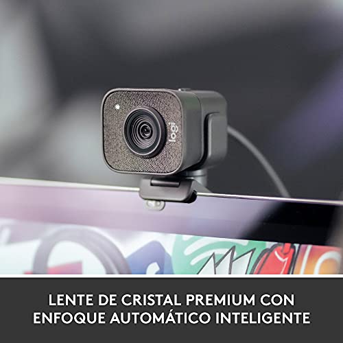 Logitech StreamCam, Cámara Web con USB-C para Streaming de vídeo y creación de Contenido, Vídeo Vertical Full HD 1080p a 60 fps, Versatilidad demontaje, para Youtube, Gaming Twitch, PC/Mac, Negro