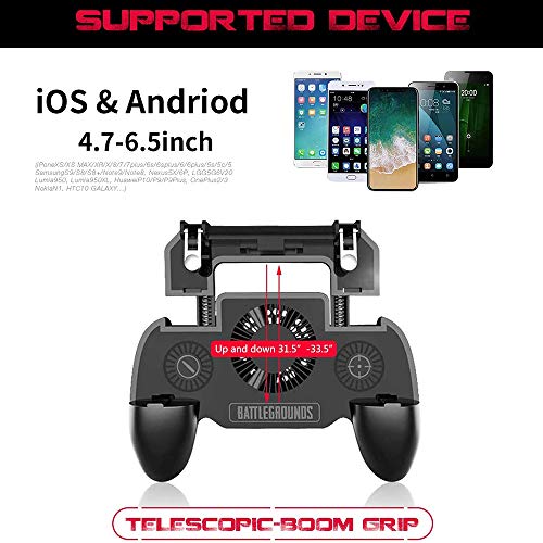 LOKIH Controlador de Juego móvil para Fortnite PUBG Controlador de Juego Móvil, Apuntar Sensibles para Knives out/Rules of Survival - Joystick Gamepad