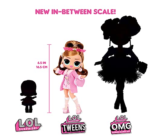 L.O.L. Surprise!- LOL Surprise Tweens-Descubre 15 Sorpresas-con Vestidos, Accesorios, Cepillo para el Pelo, Percha, Soporte para Muñecas Niños-Fancy Gurl, Color (576679C3)