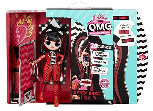 LOL Surprise OMG Serie 4 Muñeca de Moda Spicy Babe Descubre 20 Sorpresas Cautivadora, Glamorosa y a la Moda Para Niños a Partir de 4 Años. Incluye Vestidos, Accesorios y Más
