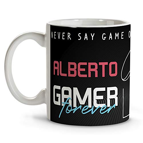 LolaPix Taza Gamer Forever. Tazas Personalizadas. Regalo Friki. Tazas Originales con Nombre. Gamer Forever