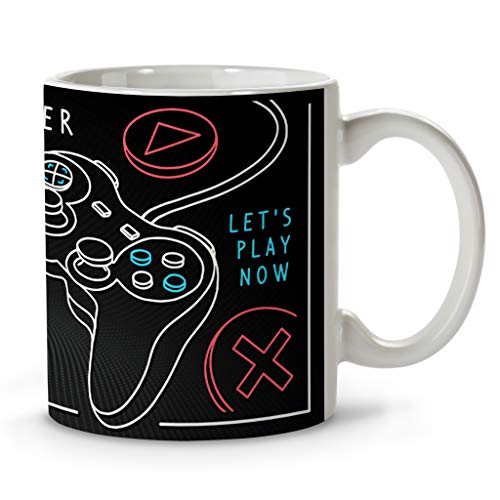 LolaPix Taza Gamer Forever. Tazas Personalizadas. Regalo Friki. Tazas Originales con Nombre. Gamer Forever