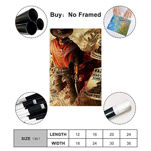 LOPOA Call of Juarez Gunslinger - Póster decorativo para pared (50 x 75 cm)