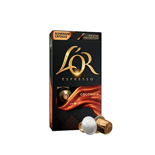 L'Or Espresso Café Colombia Intensidad 8 - 200 cápsulas de aluminio compatibles con máquinas Nespresso (R)* (20 Paquetes de 10 cápsulas)