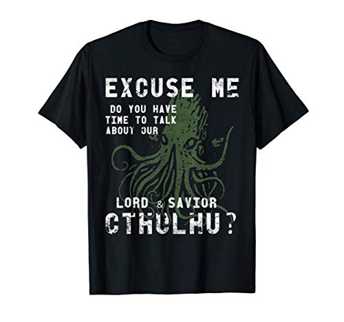 Lord & Savior Cthulhu Funny Parody Religion Camiseta