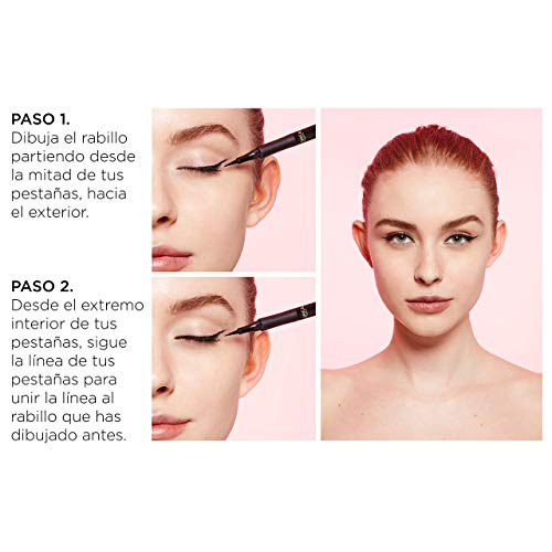 L'Oréal Paris Super Liner Perfect Slim Eyeliner Líquido, Trazo Extrafino, Color Negro, 6 g
