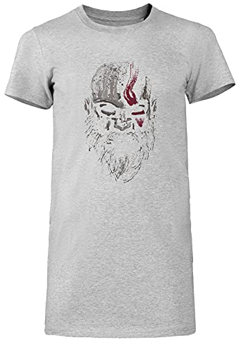 los Guerrero De Dioses Camiseta Mujer Largo Vestir Gris T-Shirt Women's Long Dress Grey