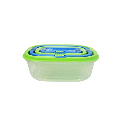 Lote de 4 cajas de conservación rectangular Kitchencok, modelo BF4.