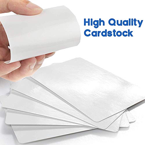 LotFancy Blanco Tarjetas de Juego Poker Tamaño, 180 Hojas Reutilizable DIY Tarjeta, Palabras Tarjetas (Acabado Reflexivo)