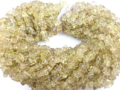 LOVEKUSH BEADS GEMSTONE 5 Strand Natural Lemon Quartz 34 Inch Long inch Chips Long,Lemon Quartz Nuggets,wholesale price Code-RR-2535