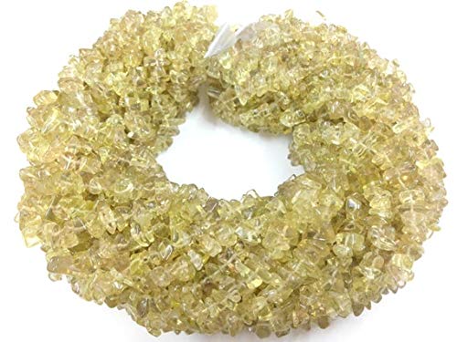 LOVEKUSH BEADS GEMSTONE 5 Strand Natural Lemon Quartz 34 Inch Long inch Chips Long,Lemon Quartz Nuggets,wholesale price Code-RR-2535