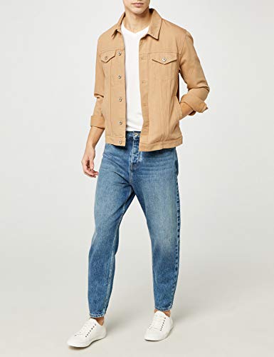 Lower East Camiseta con escote en pico, Hombres, Blanco (paquete de 5), L