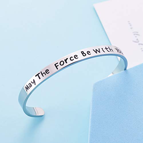 LParkin Pulsera de Star Wars Decor para mujer y hombre Starwars Gifts May The Force Be with You M
