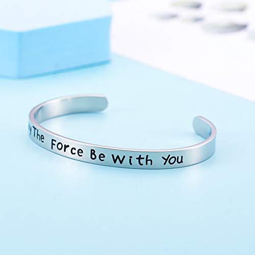 LParkin Pulsera de Star Wars Decor para mujer y hombre Starwars Gifts May The Force Be with You M
