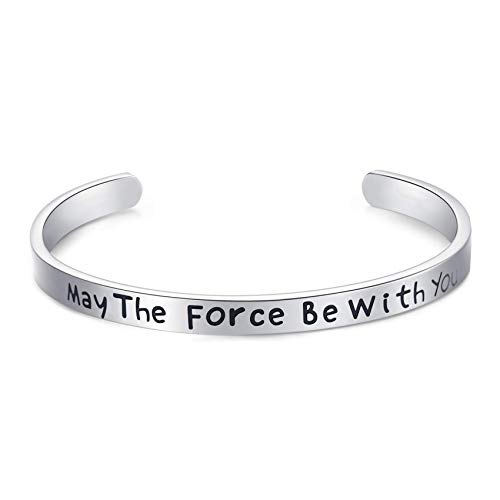 LParkin Pulsera de Star Wars Decor para mujer y hombre Starwars Gifts May The Force Be with You M