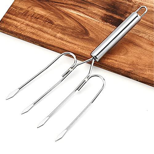 Ltsbaed Tenedores para Carne Tenedor Barbacoa de Acero Inoxidable con Manija Tenedor Asado Asado Tenedores para Barbacoa Multifuncional para el Hogar Carne o Verduras Aire Libre Barbacoa 2 Piezas