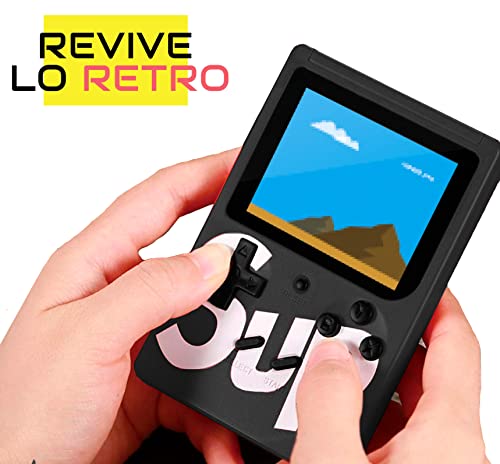 LucaHome - Consola portatil Retro con 150 Juegos | Consola portatil con Juegos Arcade con Pantalla LCD 2,8" | Consola Retro portatil con bateria de Litio, Consola portatil Negra