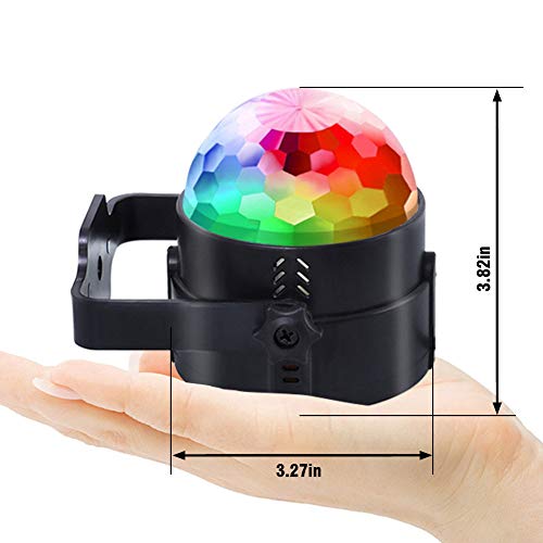 Luces de fiesta LUNSY activadas por sonido con control remoto Dj Lighting RGB Disco Ball Light, lámpara estroboscópica 7 modos Stage Par Light para Home Room Dance Parti