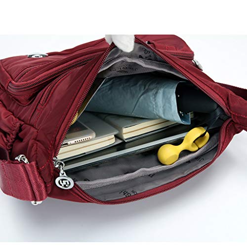 Luckycat Mujer de Bolsos de Moda Impermeable Mochilas Bolsas de Viaje Bolso Bandolera Sport Messenger Bag Bolsos Baratos Mano para Tablet Escolares Nylon