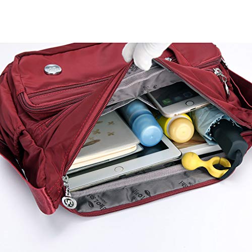 Luckycat Mujer de Bolsos de Moda Impermeable Mochilas Bolsas de Viaje Bolso Bandolera Sport Messenger Bag Bolsos Baratos Mano para Tablet Escolares Nylon