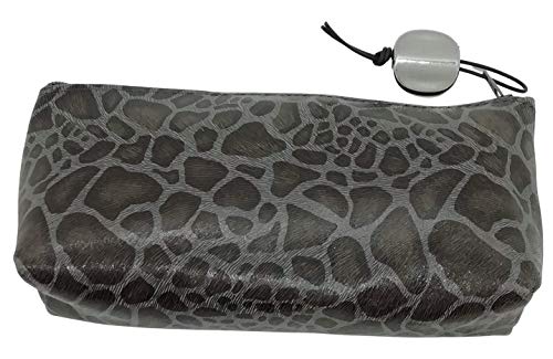 Lucy Shop Estuche para gafas artesanal de auténtica piel mod. Tenerife – Estuche de maquillaje de cuero – Bolso cosmético – Organizador bolso – Fabricado en Italia