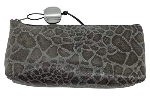 Lucy Shop Estuche para gafas artesanal de auténtica piel mod. Tenerife – Estuche de maquillaje de cuero – Bolso cosmético – Organizador bolso – Fabricado en Italia