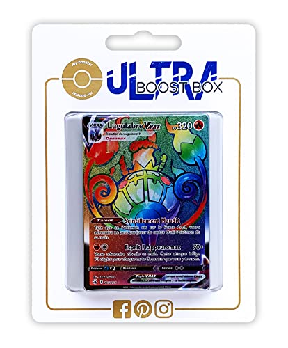 Lugulabre VMAX (Chandelure VMAX) 265/264 Arcoíris Secreta - Myboost X Epée et Bouclier 8 - Poing de Fusion - Box de 10 Cartas Pokémon Francés