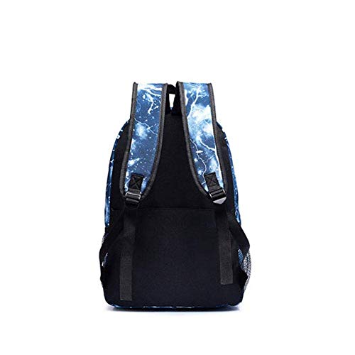 Luminoso Mochila Escolar, Hombres Bolso de Hombro de Las Mujeres, Muchachos Mochila versátil para niñas, Gran cantidad de Almacenamiento en Forma de Escuela, Viajes, al Aire Libre (Lingge Blue)