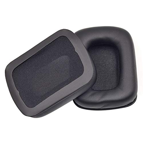Lumpur Almohadillas para los oídos 1 par Suave Modificar Reparación Protectora Esponja sólida Fácil Instalar Estéreo Auricular Cojín Piezas Repuesto extraíbles para Mad Catz TRTON Kunai(Negro)
