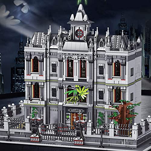 Lunatic Asylum Modular House Building, 7620 + PCS Kits De Modelo De Arquitectura De Hospital De Asilo De Cuatro Piezas, Juego De Construcción De Manicomio Compatible con Lego