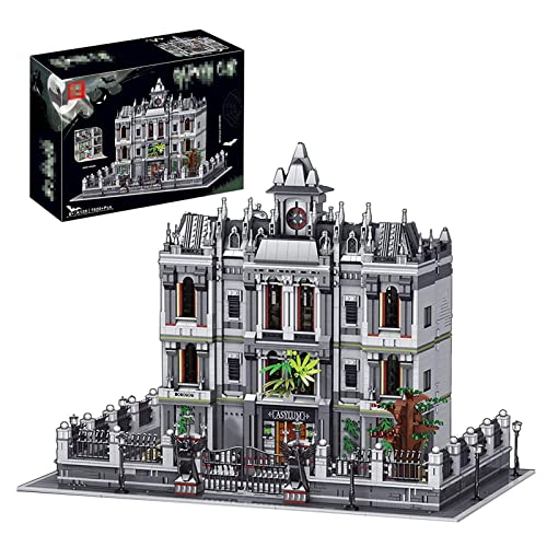 Lunatic Asylum Modular House Building, 7620 + PCS Kits De Modelo De Arquitectura De Hospital De Asilo De Cuatro Piezas, Juego De Construcción De Manicomio Compatible con Lego