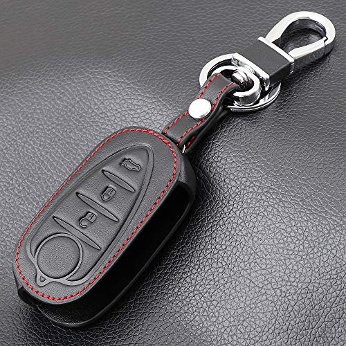 LUOERPI Car Key Case Holder Cover Protector Keybag Keychain Shell Fob Set con Llavero, para Alfa-Romeo Mito Giulietta 159 GTA