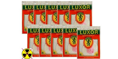 Luxor 10 x Medias incandescentes originales 100 CP / 2 orificios para lámpara de gas y linterna de gas, sin amianto, no radioactivas