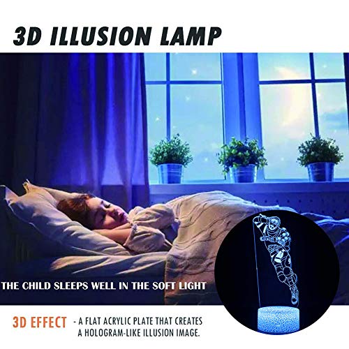 Luz nocturna LED óptica 3D colores cambiables con mando a distancia para decoración de dormitorio de niños lámpara de escritorio regalo de iluminación creativa para niños y fanáticos de APEX Legends