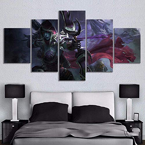 L&WB - Vinilo decorativo para pared, diseño de Sylvanas Windrunner World of Warcraft Battle for The Undead Elfos de Azeroth, L