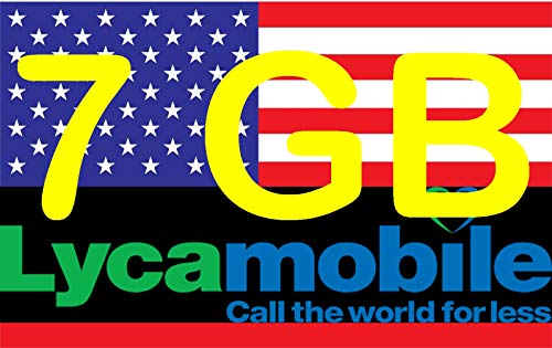 Lyca Mobile - SIM prepago EEUU - 5GB 4G LTE - lllamadas y mensajes de texto Internacionales - 30 días