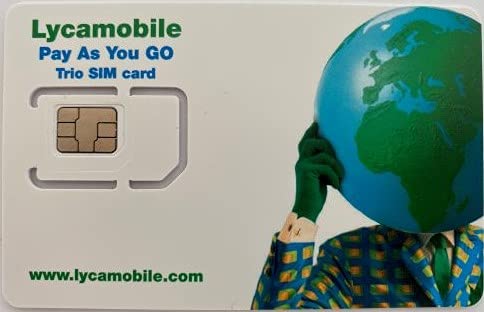 Lycamobile - Tarjeta SIM de prepago (10 GB, 4G/LTE, llamadas nacionales e internacionales ilimitadas + SMS (10 GB durante 30 días)