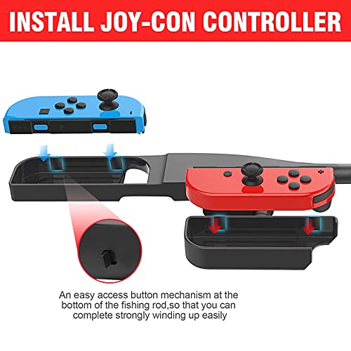 LYCEBELL Caña de pescar para Nintendo Switch Joy con Controladores, Juego de pesca Compatible con Nintendo Switch Legendary Fishing, Fishing Star World Tour, Switch Accesorios