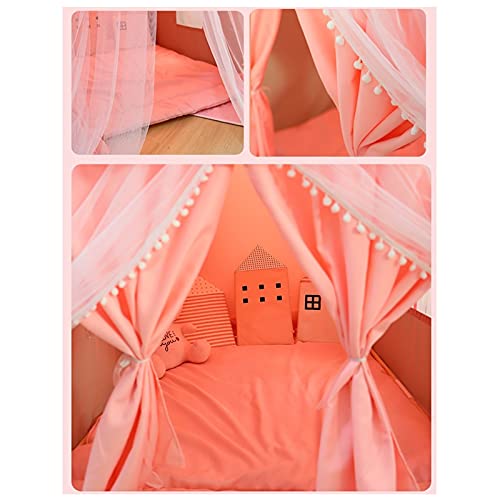 LYLY Tienda Kid's Play Tent Tent Pink Playhouse Teeepee Indoor Princess Castle Tienda al Aire Libre Camping Tepee Gaming Tienda